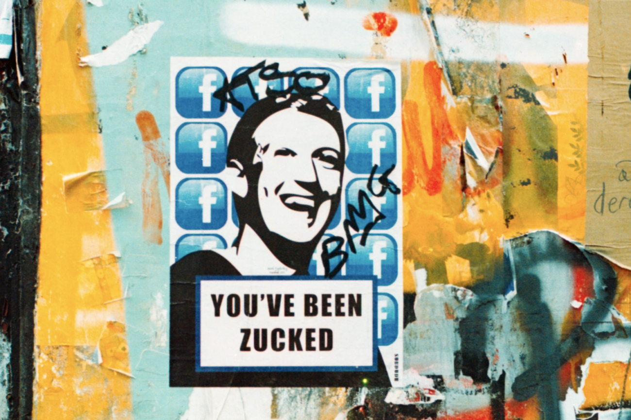 Murales with Mark Zuckenberg and Facebook Logo